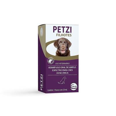 Vermífugo Petzi Plus Suspensão 20ml para Cães Filhotes 20ml
