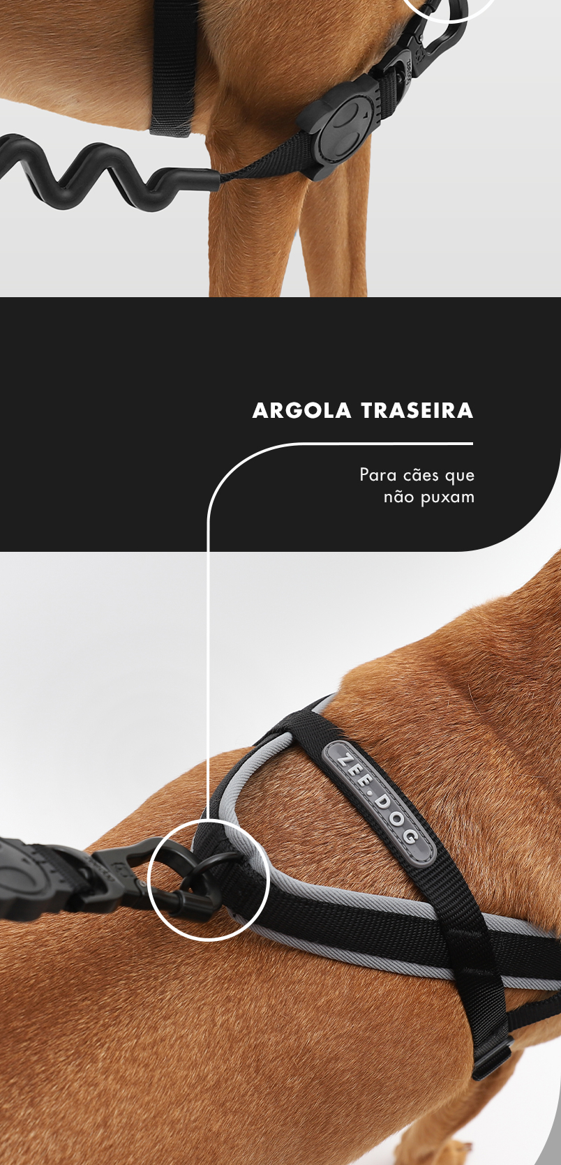 Peitoral Antipuxão SofterWalk para Cachorros Gotham