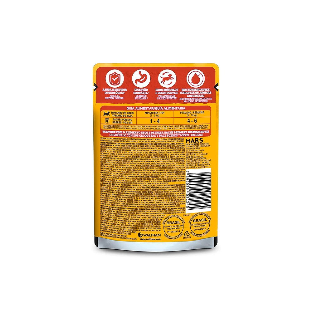 Ração Úmida Pedigree Sachê Carne ao Molho para Cães Adultos - Leve 12 e Pague 10