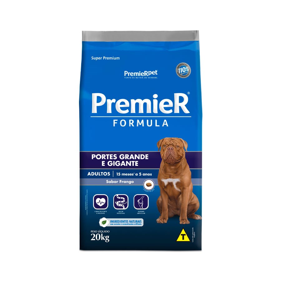 Ração Premier Fórmula para Cães Adultos de Raças Grandes e Gigantes Sabor Frango