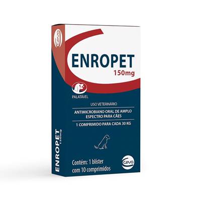 Antibiótico Enropet 150mg 10 comprimidos