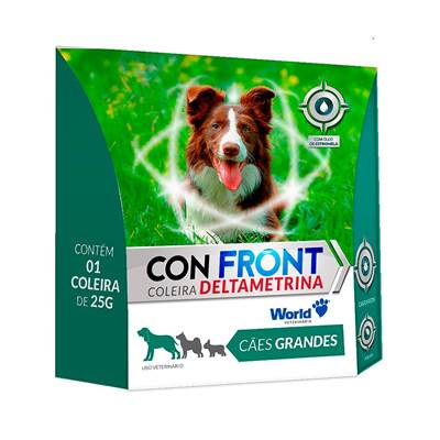 Coleira Antiparasitária Confront Deltametrina para Cães de Porte Grande 25g