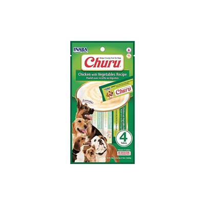 Petisco Cremoso Churu para Cães sabor Frango e Vegetais 56g
