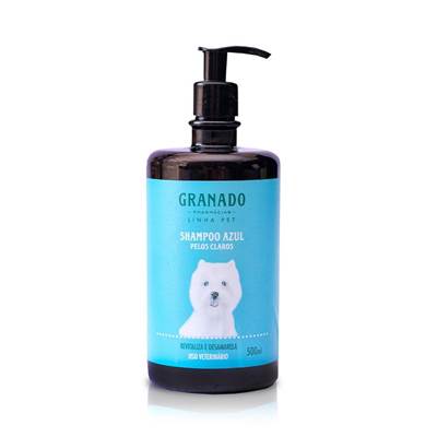 Shampoo Azul Granado para Cães e Gatos de Pelos Claros 500ml