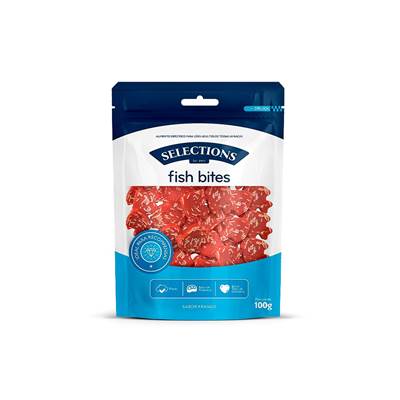 Snack Desidratado Fish Bites Selections for pets para Cães 100g
