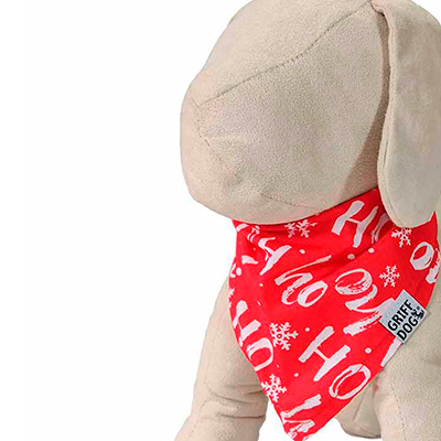 Bandana Griff Dog de Natal para Cães Vermelha Tam 1