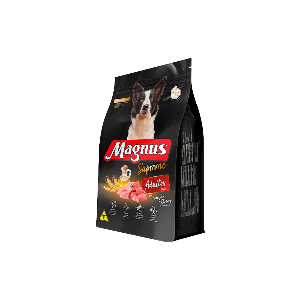 Ração Magnus Supreme para Cães Adultos sabor Frango e Cereais