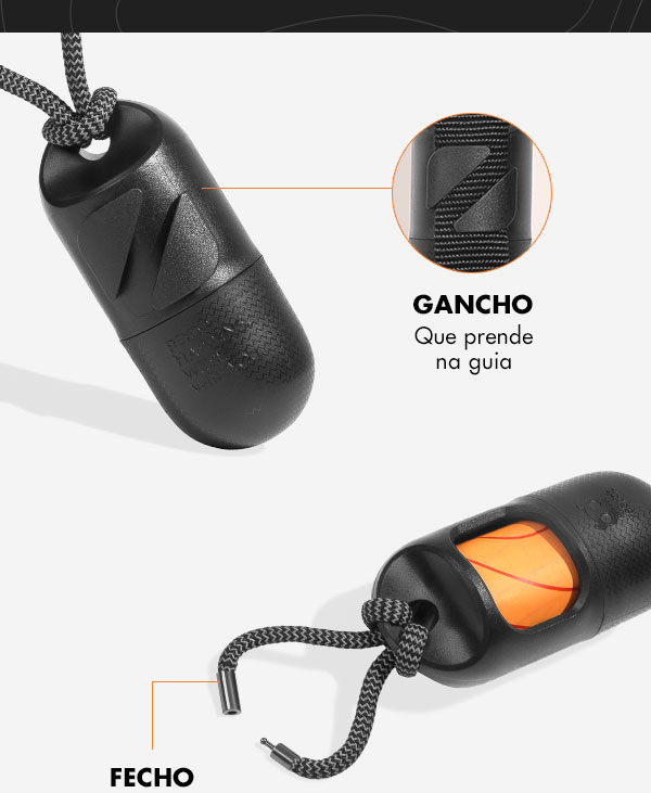 Porta-Saquinhos Higiênicos Preto Zee.Dog 3.0