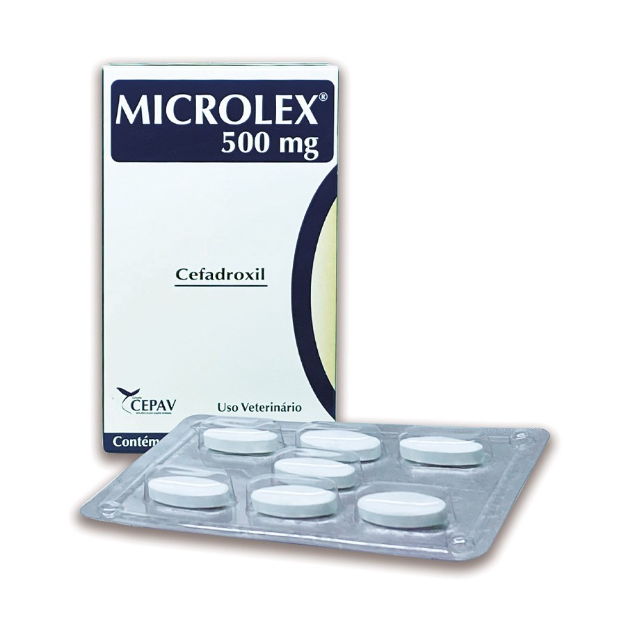 Antibiótico Microlex 500 mg para Cães e Gatos