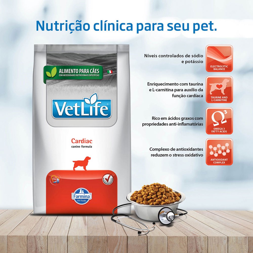 Ração Vet Life Cardiac para Cães 