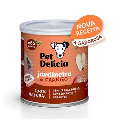 Ração Pet Delícia Natural Jardineira de Frango Grain-Free para Cães 320g
