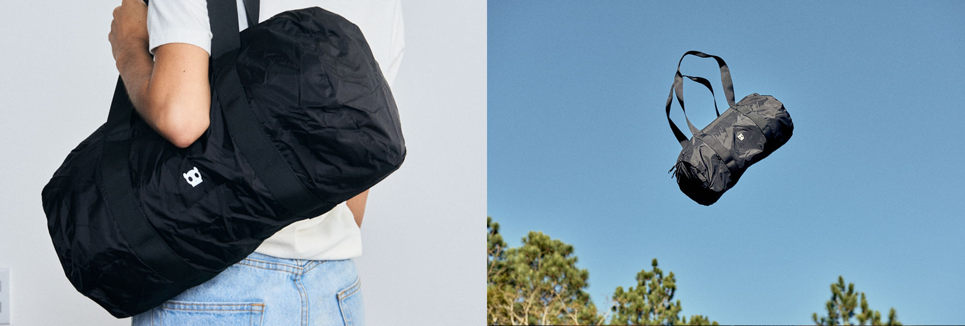 Mala Duffel Dobrável Preto | Lifestyle Images