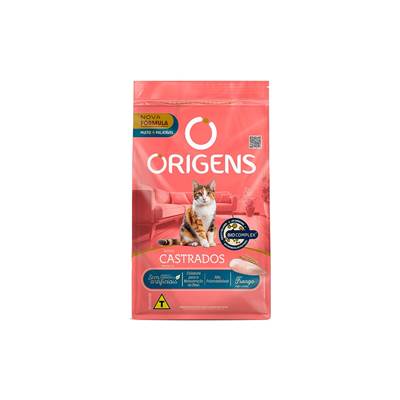 Ração Origens para Gatos Castrados sabor Frango 3kg