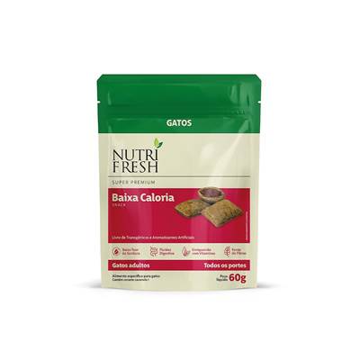 Snack para Gatos Nutrifresh Baixa Caloria 60g