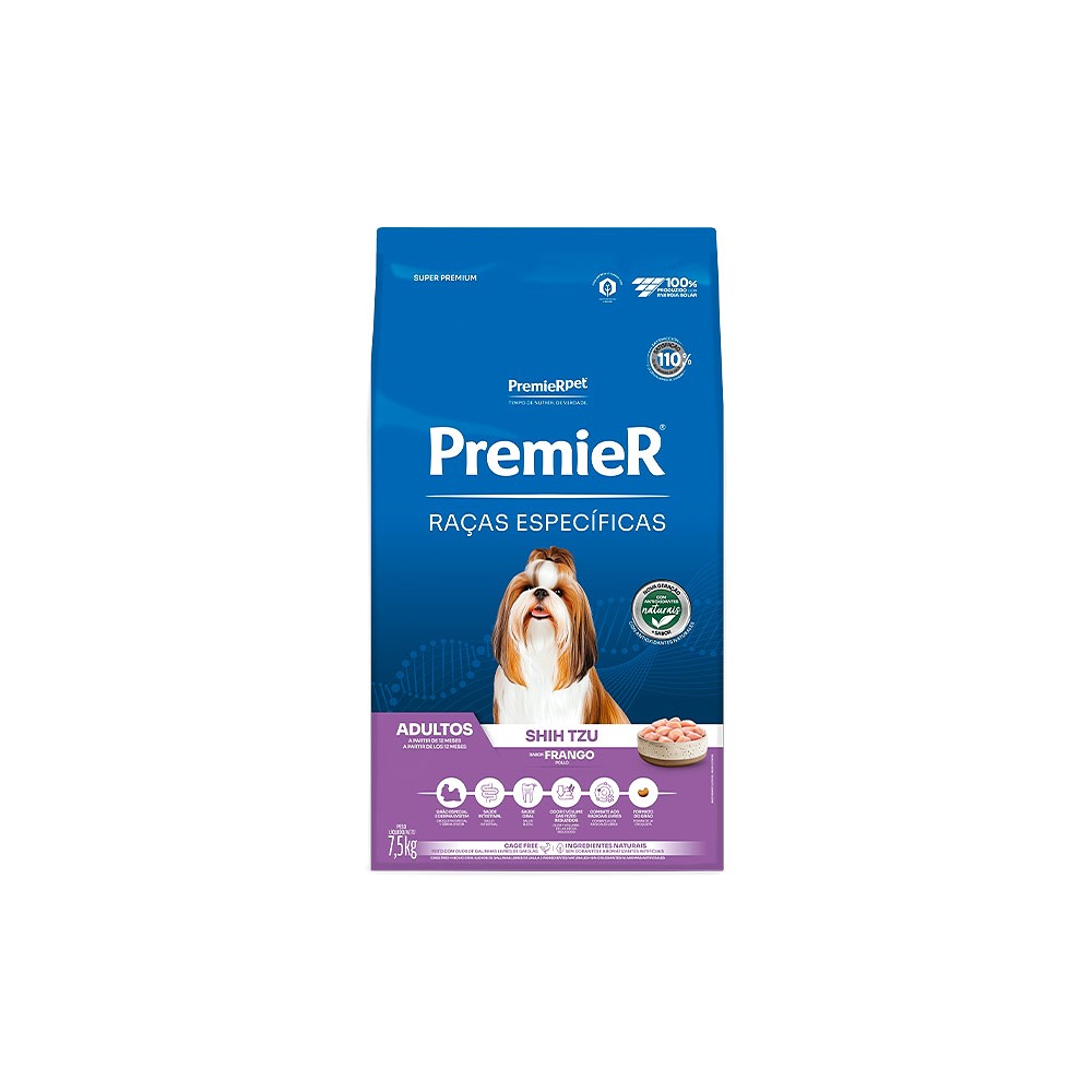 Ração Premier Raças Específicas Shih Tzu para Cães Adultos sabor