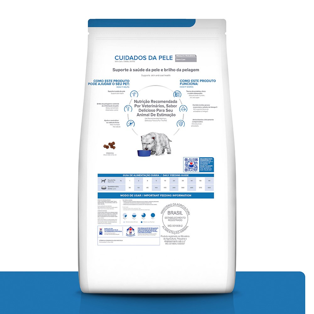 Ração Hill's Prescription Diet para Cães Adultos Pedaços Pequenos -  Cuidados da Pele 