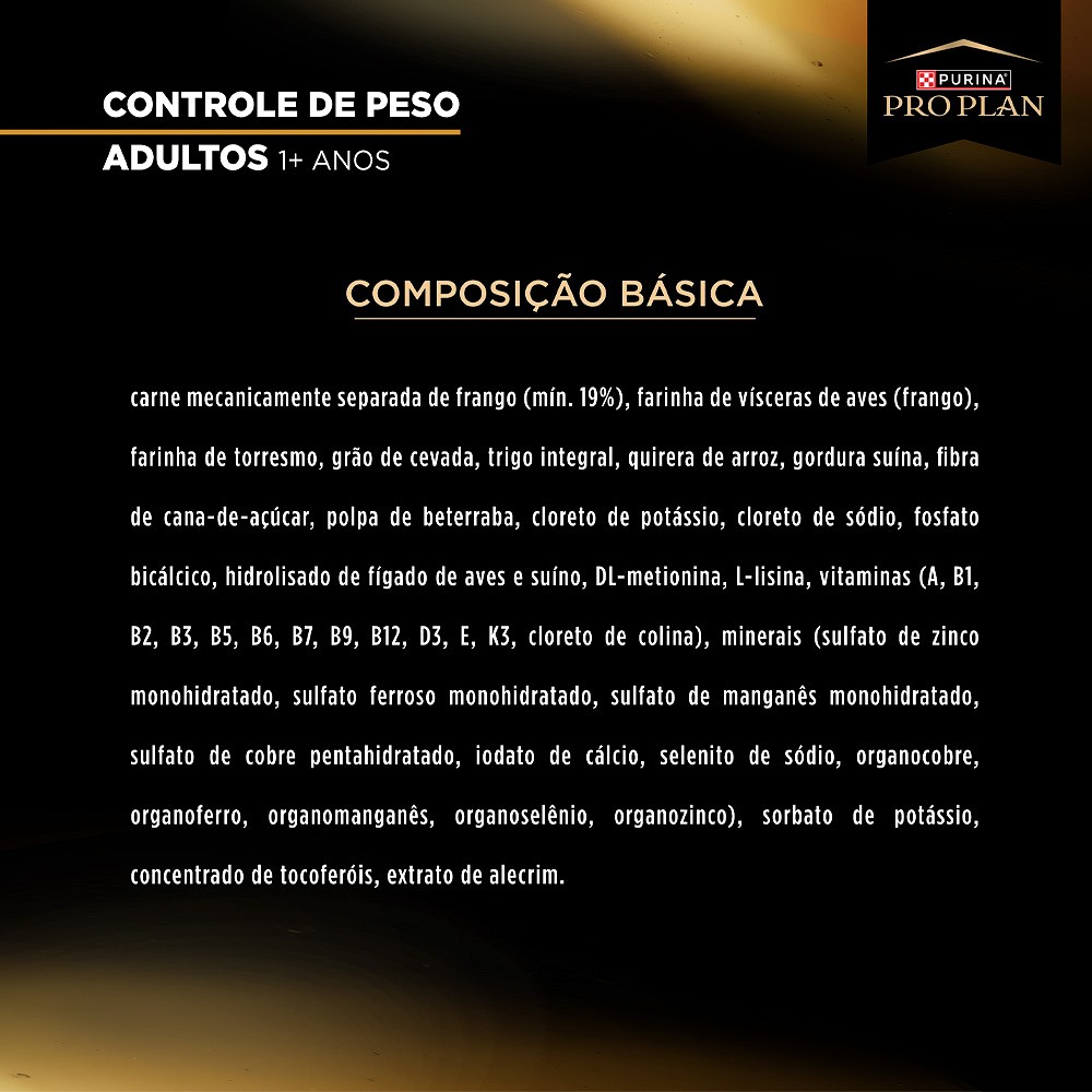 Ração Proplan Controle de Peso para Cães Adultos de Porte Mini e Pequeno
