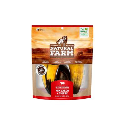 Osso Natural Farm Ultra Premium Mix Casco e Chifre para Cães 4 Unidades