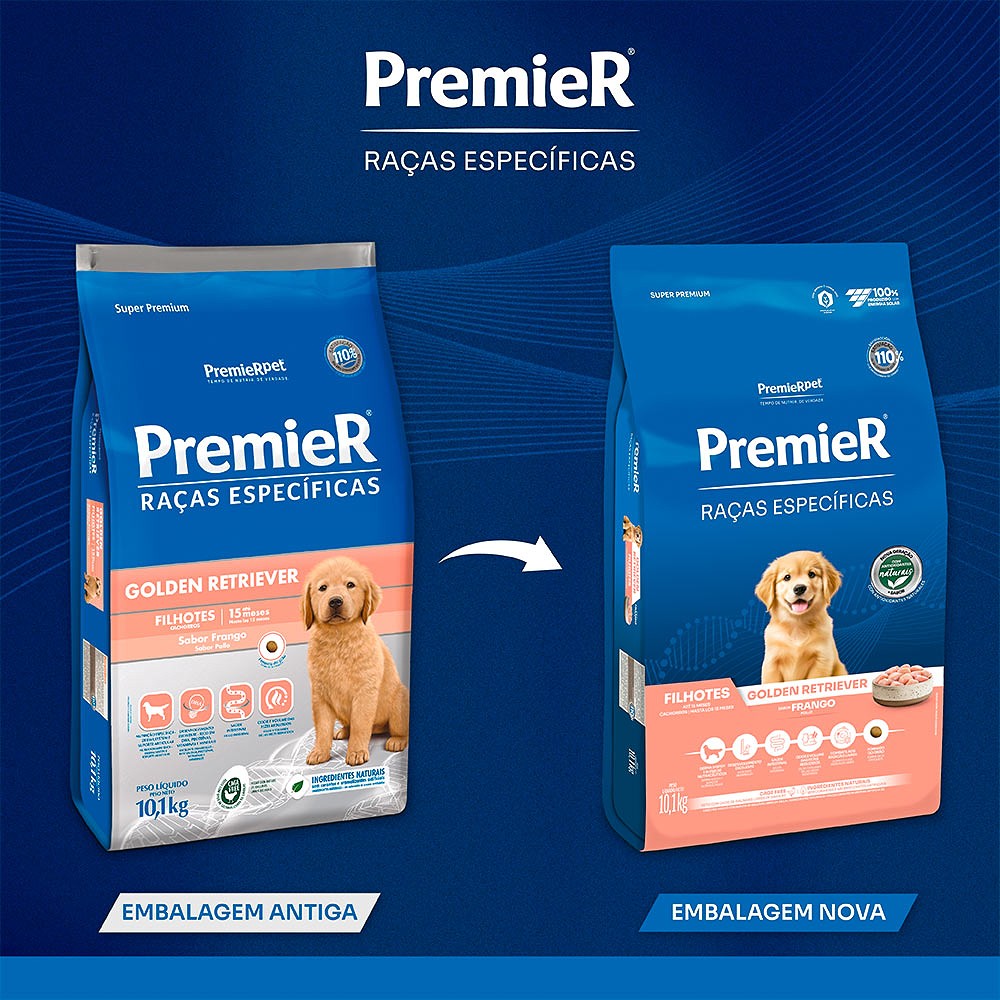 Ração Premier Raças Específicas para Golden Retriever Filhotes sabor Frango