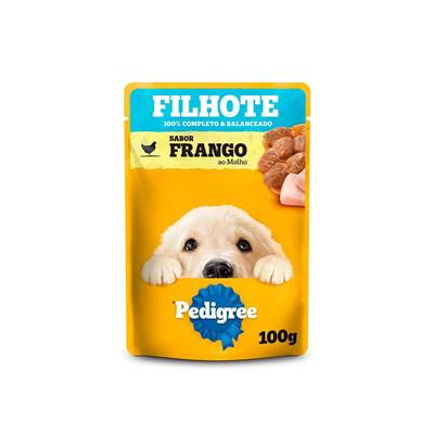 Ração Pedigree Sachê para Cães Filhotes sabor Frango 100g