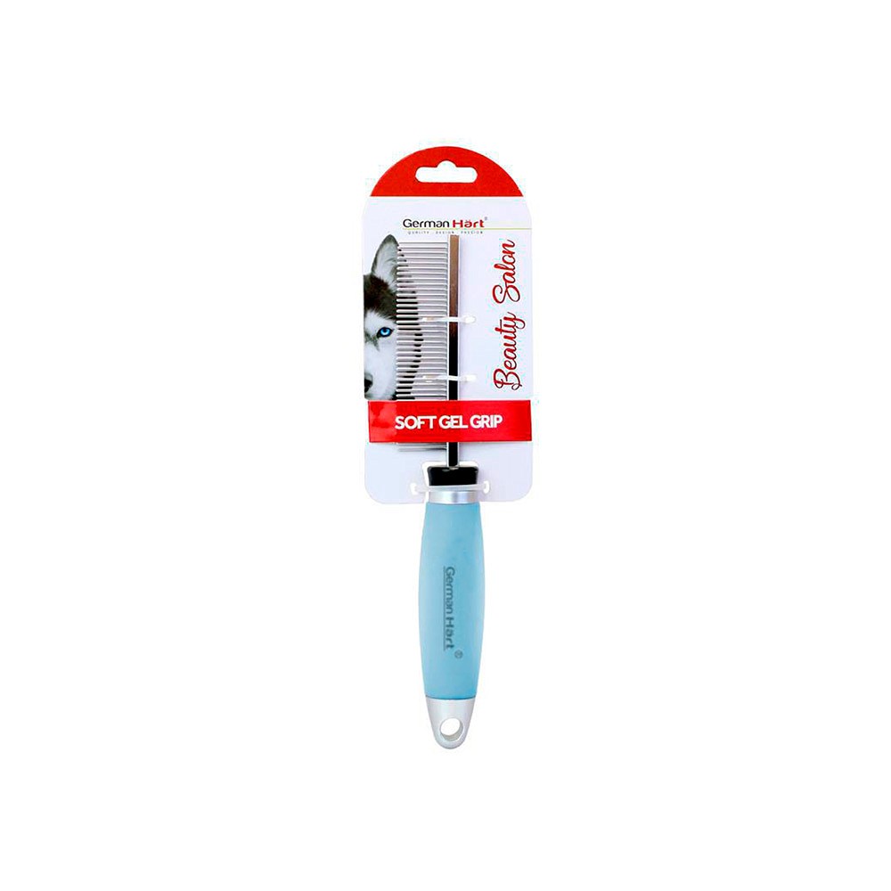 Pente Fino Germanhart 40 Dentes Gel Azul para Cães e Gatos