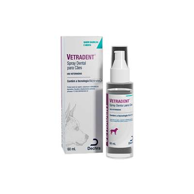 Spray Dental Dechra Vetradent Baunilha e Menta para Cães 60ml