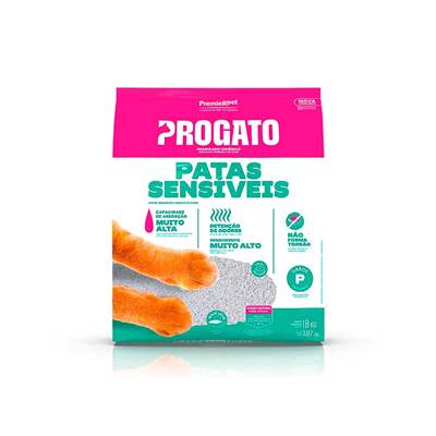 Areia Higiênica Progato para Gatos Sensitive 1,8kg