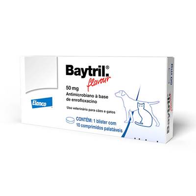 Baytril Flavour 50mg - 10 Comprimidos 50mg