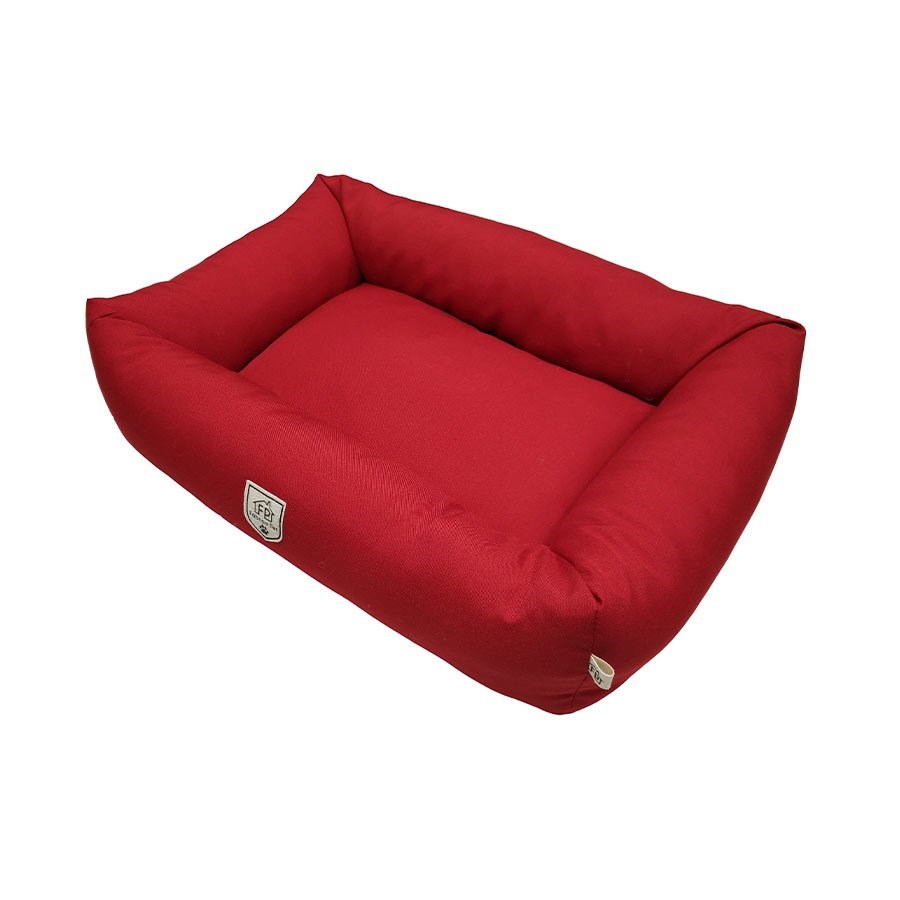 Cama Fábrica Pet Retangular Vermelha para Cães e Gatos