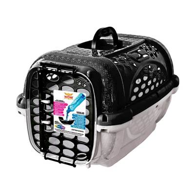 Caixa de Transporte Panther Pop Plast Pet Preta para Cães e Gatos Tam 2