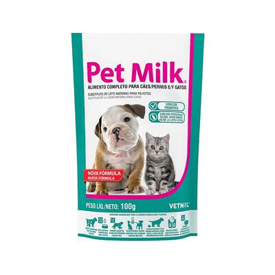Suplemento Pet Milk - Substituto do Leite Materno para Cães e Gatos Filhotes 300g