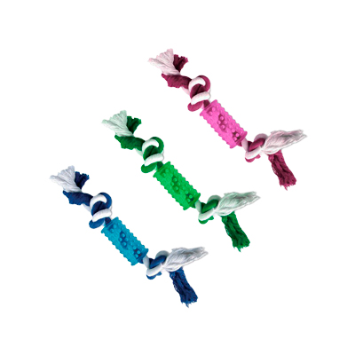 Brinquedo Chalesco Totóys Tubo com Corda Flex para Cães - Cores Sortidas U