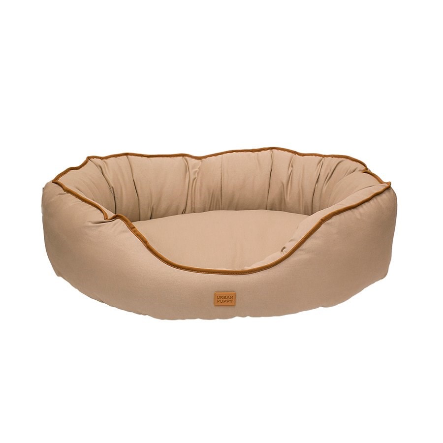 Cama Lisa Oval Sarja para Cães e Gatos Caqui