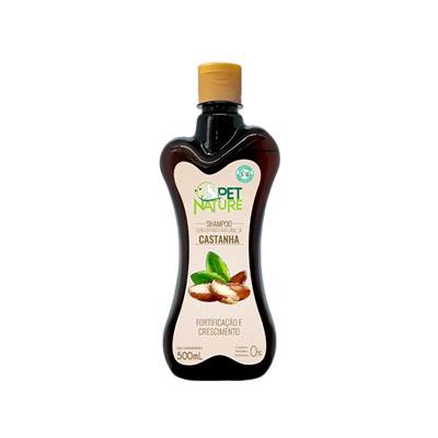 Shampoo Pet Nature Petbrilho Vegano Fortificação e Crescimento Castanha para Cães 500ml