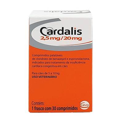 Cardalis 2,5mg/20mg para Cães de 5 a 10kg 30 comprimidos
