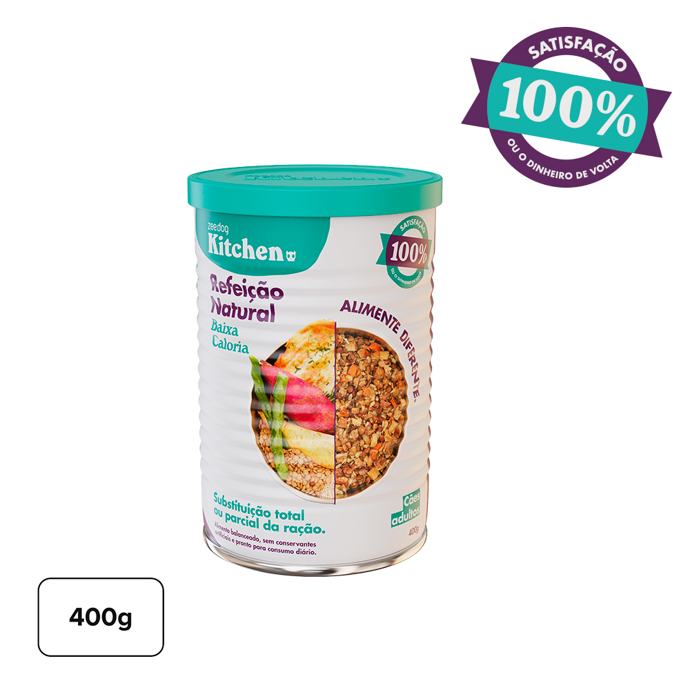 Lata Zee.Dog Kitchen para Cães Adultos Baixa Caloria - Refeição Natural