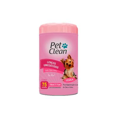Lenço Umedecido Pet Clean Fêmea 75un 75 unidades