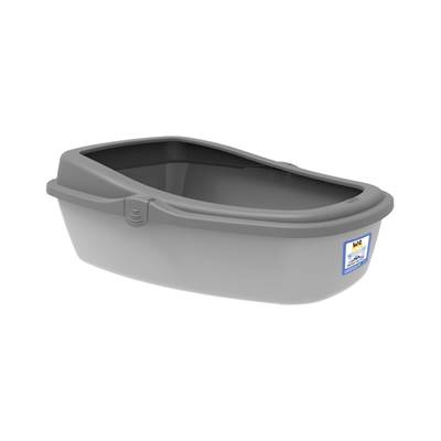 Bandeja Sanitária Plast Pet King Cinza para Gatos G
