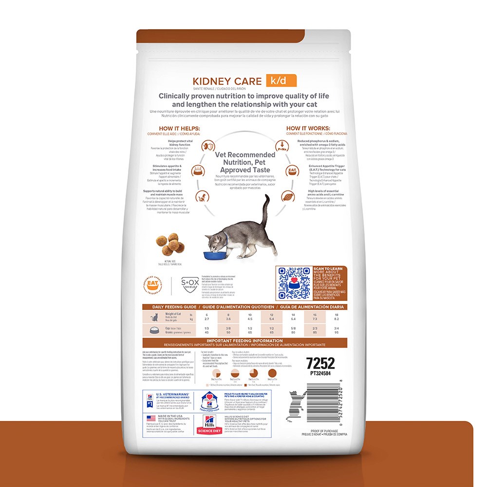 Ração Hill's Prescription Diet K/D para Gatos Adultos - Cuidado Renal 