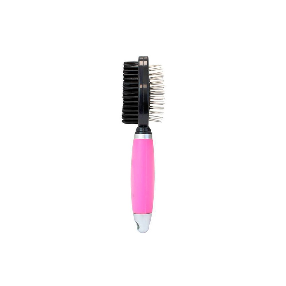 Escova Dupla Germanhart Gel Rosa para Cães