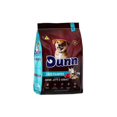 Ração Dunn Sabor Carne, Leite e Cereais para Cães Filhotes 2,5kg