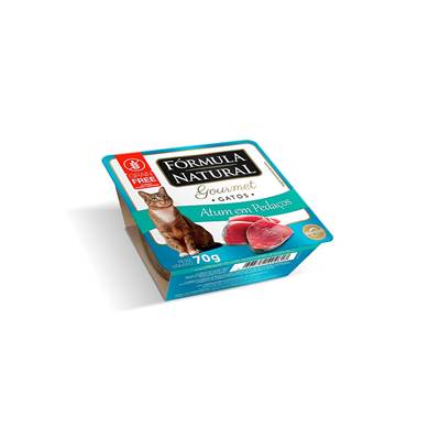 Ração Úmida Fórmula Natural Fresh Meat Gourmet para Gatos Adultos sabor Atum em Pedaços 70g