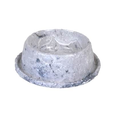 Comedouro Pet Injet Plástico Antiformiga Mármore Carrara para Cães e Gatos 300ml