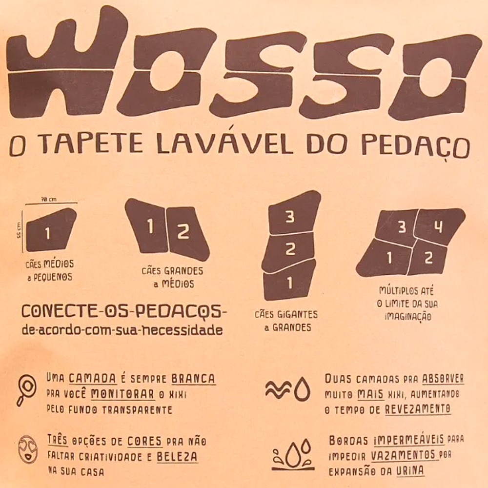 Tapete Higiênico Lavável Wosso Rosa