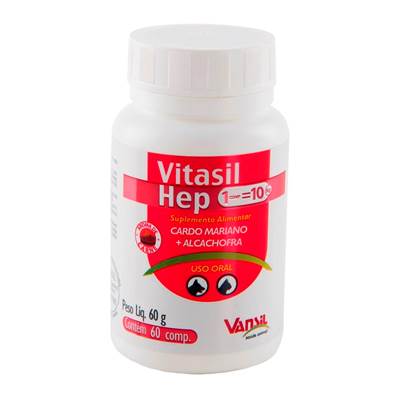 Suplemento Vansil Vitasil Hep - 60g para Cães e Gatos 60 comprimidos