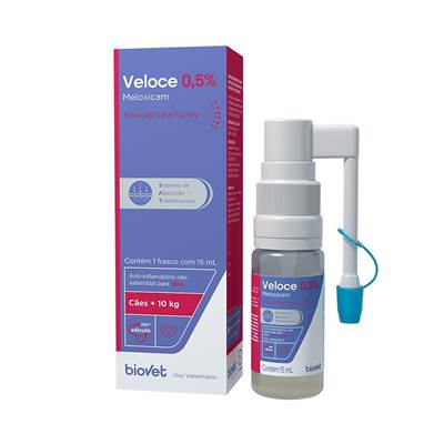 Anti-inflamatório Biovet Veloce 0,5% Spray para Cães 15ml