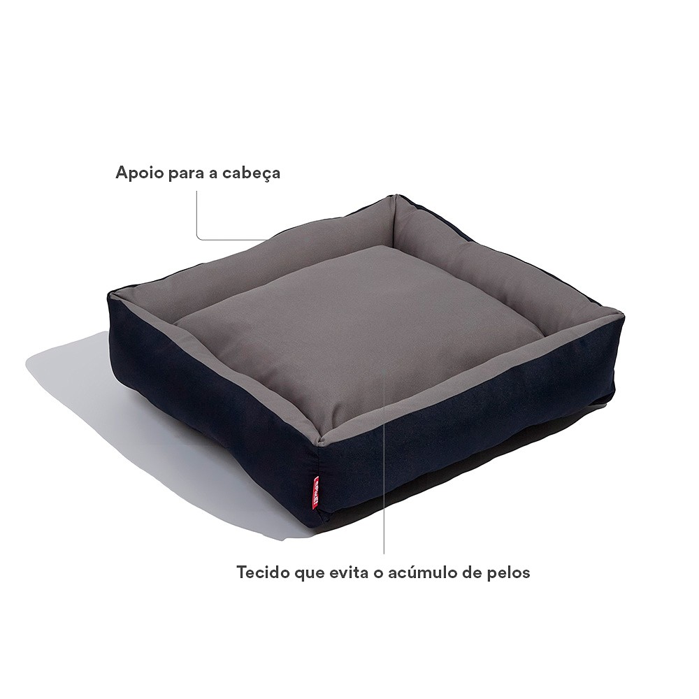 Cama Spike Duplo Cinza para Cães