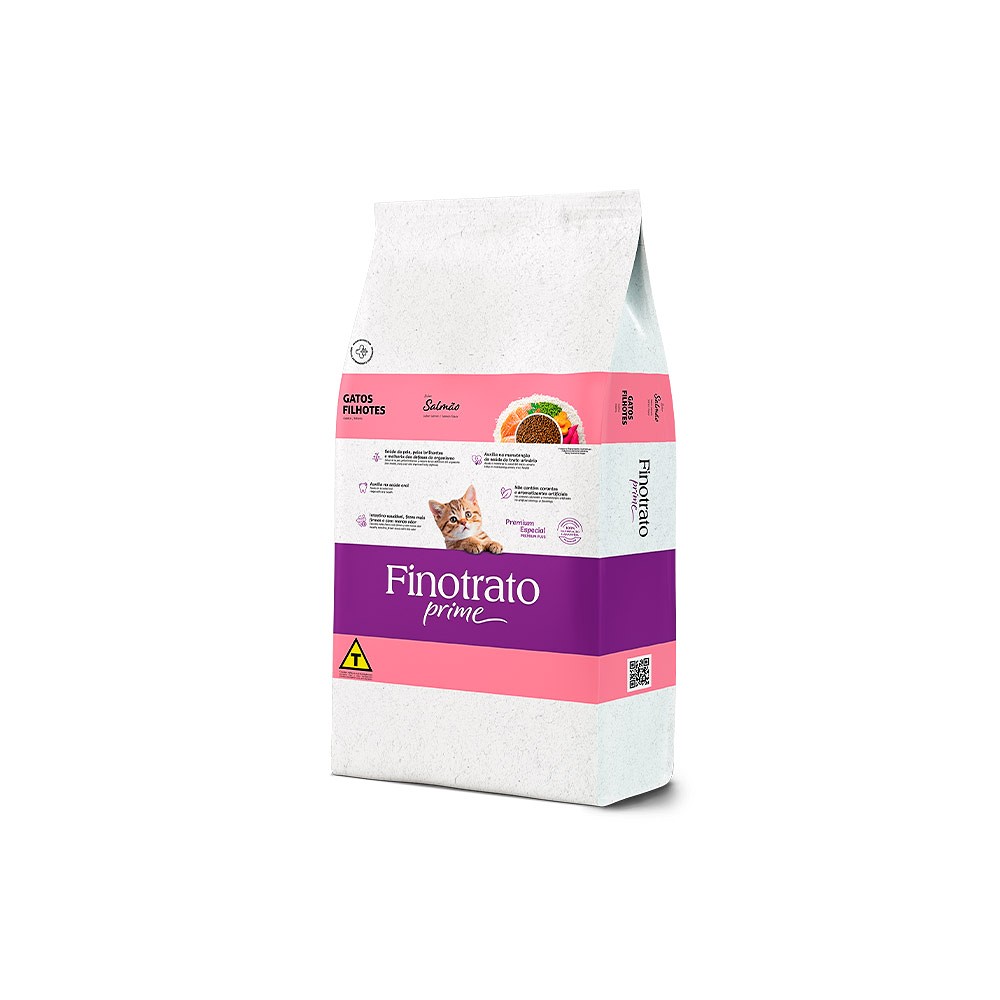 Ração Finotrato Prime para Gatos Filhotes sabor Salmão