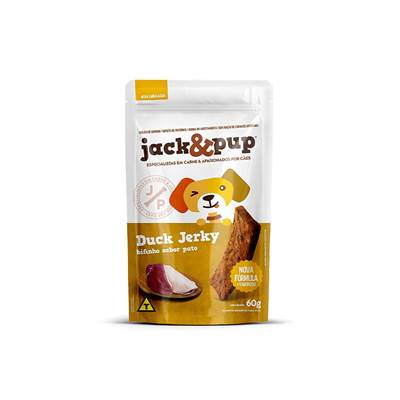 Petisco Jack&Pup Beef Jerky Pato para Cães 60g