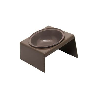 Comedouro ou Bebedouro Furacão Pet Com Suporte Marrom U